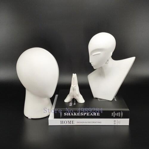 Nordic ceramics Creative Character head art sculpture decoration Home desktop living room Modern decorative accessories Hands