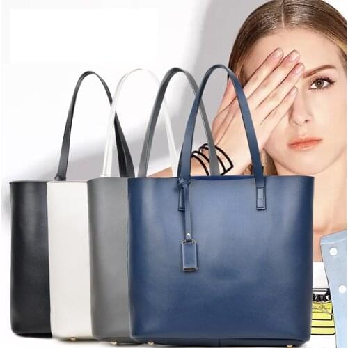 New Women PU Shoulder Bag Ladies Casual Water Proof Tote Soft Crossbody Bags Books Bag Solid color Female Handbag Shopping Bags