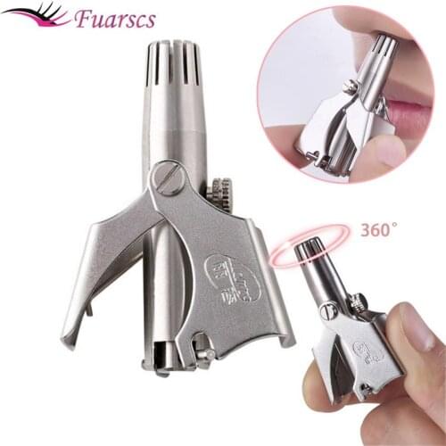 Nose Trimmer for Men Stainless Steel Manual Trimmer for Nose Vibrissa Razor Shaver Washable Nose Ear Hair Trimmer Care Tool