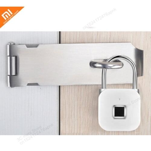 Youpin USB Charging Keyless Fingerprint Padlock Intelligent Electronic Non-password Finger Touch Lock Biometric Unlock
