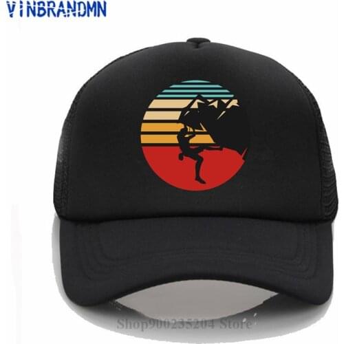Vintage Rock Climbing cool Baseball cap Abstract Retro Mountain Climb unisex sun hat Awesome Rock Climber best gift hot sale hat