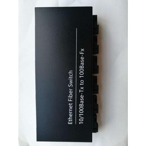 Fiber Optical Transceiver 10/100M Ethernet Fiber switch 2 RJ45 6 Fiber ports Fiber Optical Media Converter Single Mode