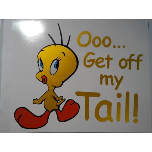YO4---Tweety Bird/ get off my tail / sticker for Apple Macbook Pro Air Vinyl Notebook reflective car decal sticker