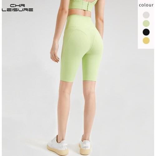 CHRLEISURE High Waist Fitness Leggings Fitness Five-Point Leggings Sport Women Fitness Womens Leggings Sport Women