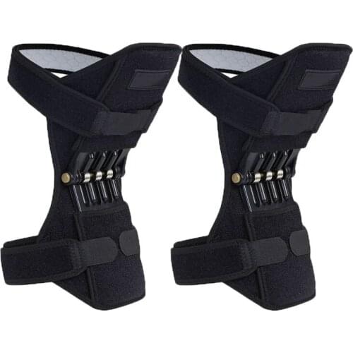 1 Pair Joint Support Knee Pads Breathable Non-slip Power Lift Joint Support Knee Pads Powerful Rebound Spring Force Knee Booster