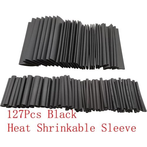127Pcs/Set Heat Shrink Tubing Assortment Electrical Wire Wrap Cable Heat Shrinking Sleeving Tube Krimpkous Sleeve Shrinkage 2:1