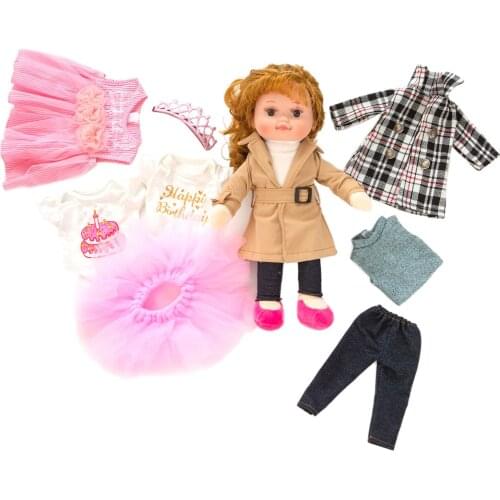 5 Set Casual/Party/Formal Wear Outfit 43cm Doll Clothes for 17 inch Doll Daily Clothes
