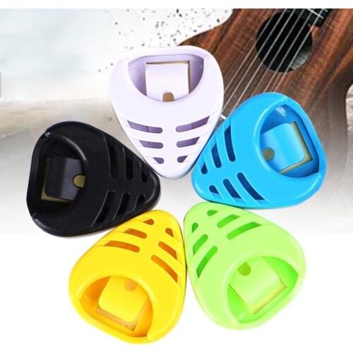 5Pcs Guitar Pick Box Heart-shaped Stick-on Plastic Small Size Pick Holder for Acoustic Guitar Guitar Pick Box