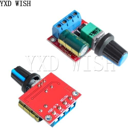 5pcs Mini 5A 90W PWM 12V DC Motor Speed Controller Module DC-DC 4.5V-35V Adjustable Speed Regulator Control Governor Switch 24V