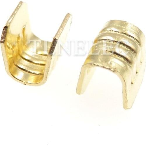50pcs DJ454B U-shaped Brass Parallel Wire Buckle Terminal Cable Connector Cold Pressing Quick Wiring Terminal Plug Lug