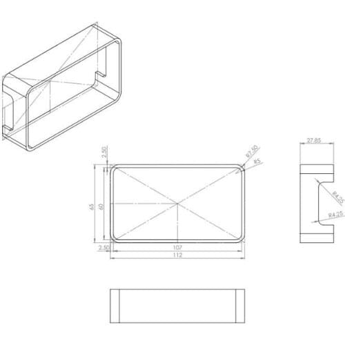 #5 Aluminum box 112#27.85#65 mm, 2 pcs