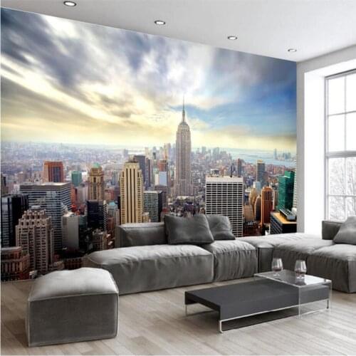 Beibehang Custom 3d wall paper USA New York Empire State Building buildings landscape mural wall background home decor