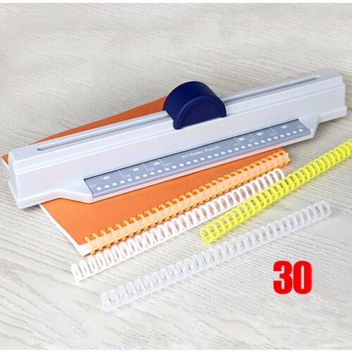 30-hole A4 Paper/26-hole B5 Paper/20-hole A5 Paper Puncher Folder Loose-leaf Core Binding Information Plastic Plus Metal Puncher