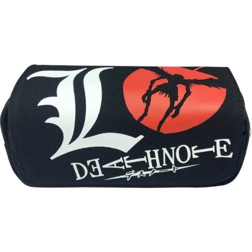 Deadth Note Pencil Case Wallet Purse School Pen Zipper Canvas Bag Anime Cartoon Kids Gift