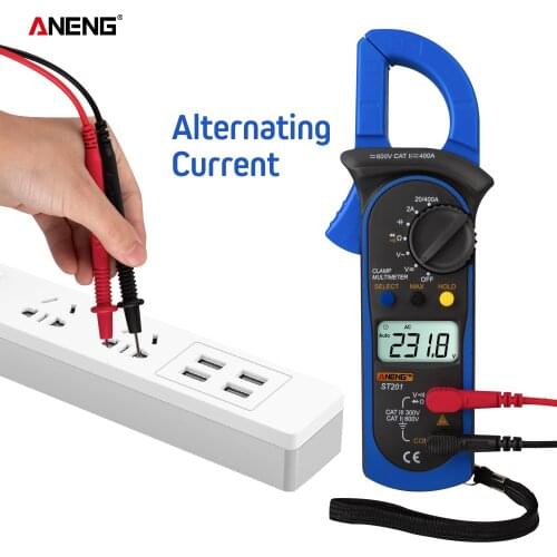 ANENG ST201 Digital Clamp Multimeter Resistance ohm Tester AC DC Clamp Ammeter Transistor Testers Voltmeter Contact lcr meter