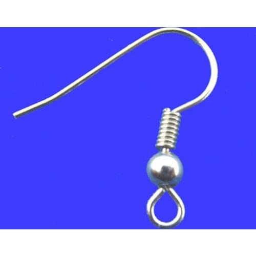 DoreenBeads 200PCs Silver Color Ear Wire Hook With Spring and Ball 18*19mm (B00274), yiwu