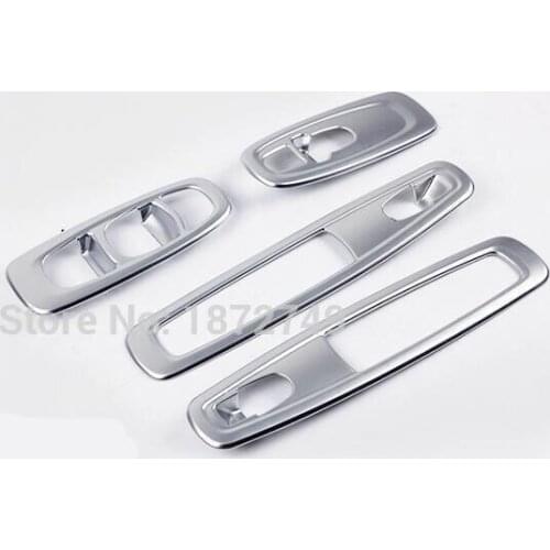 Car ABS Chrome Interior Door Window Switch Panel Cover trim For 2016-2017 LHD for RENAULT KADJAR