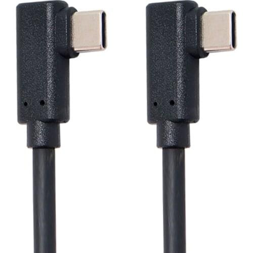 Jimier USB-C Type-C to Type-C Cable Gen2 10Gbps 65W Dual 90 Degree Left Right Angled Type