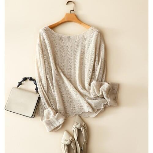 2020 korean fashion slash neck 100% cashmere weaters women knitted elegant softness pullovers