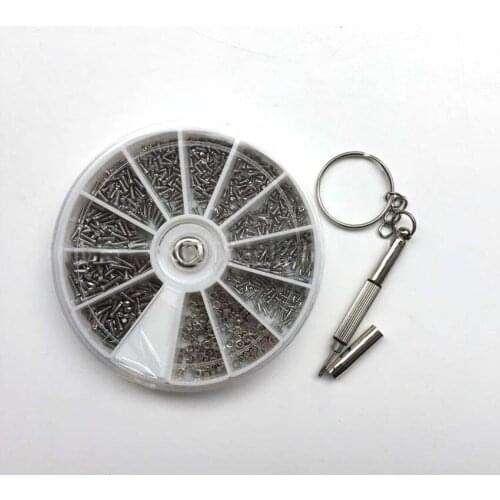 600PCS/ 1000PCS/ Set Stainless Steel Screw Nut Assortment Kit Mini Screw Nut Repair Tool for Sunglasses Cell Phone Watch