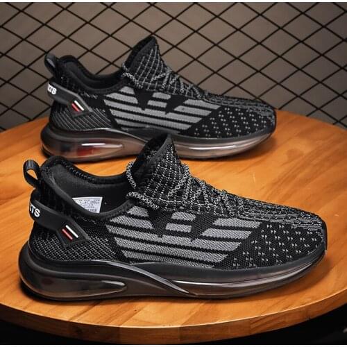 New Cool Male Athletic Shoes Black Men Trainers Luxury Brand Mens Shoe Style Mesh Breathable Athletic Sneakers For Men