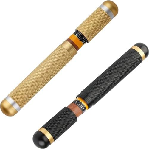 Portable Cigar Humidor Tube Aluminum Cigarettes Case Holder Mini Smoking Box For 1 Cigar 2 Colors Black Golden Free Shipping