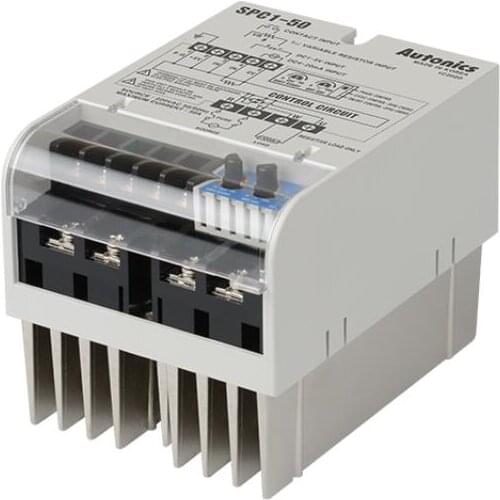 SPC1-50-E Power Controller, Single Phase, 5 Selectable Control Inputs, 3 Output Modes, 50 Amp Out, 220 VAC