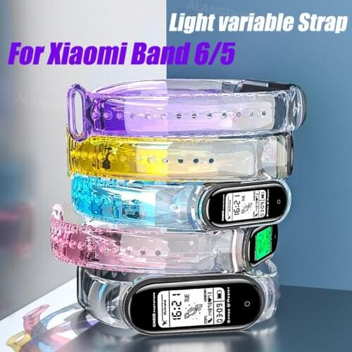 Band Voor Xiaomi Mi Band 6 5 Band Verkleurd Smartwatch Band Voor Mi Band 6 Correa Voor Mi Band 5 6 Armband Accessoires