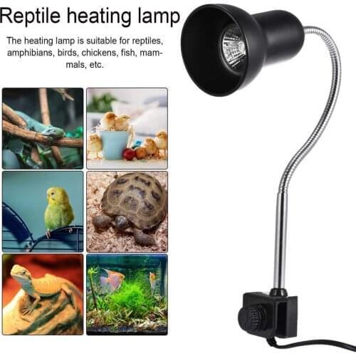 Reptile Heating Lamp UVA UVB Including Bulb Anti-oxidation Light For Reptile Aquarium Fixture Lamp With Bracket Lamp Clip