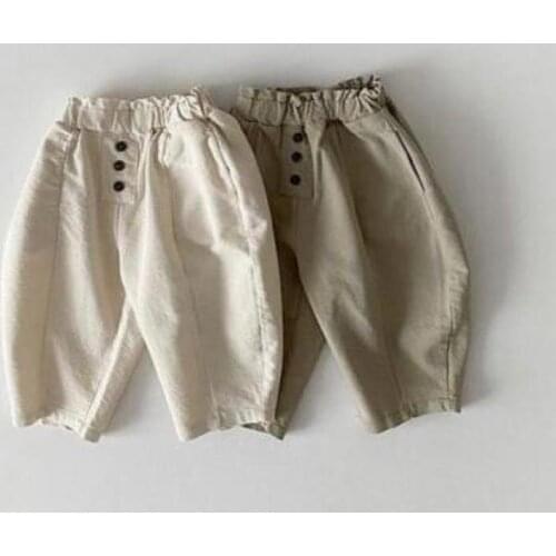 2021 Autumn New Children Trousers Cotton Baby Boy Harem Pants Kids Girls Loose Casual Pants Toddler Pants Child Clothing