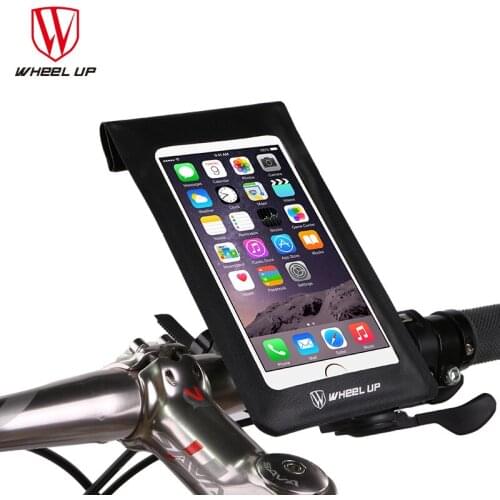 WHEEL UP Universal 360 Rotataing Waterproof Phone Case Quick Release Bicycle Phone Bag TPU Touch Screen Cycling Phone Clip