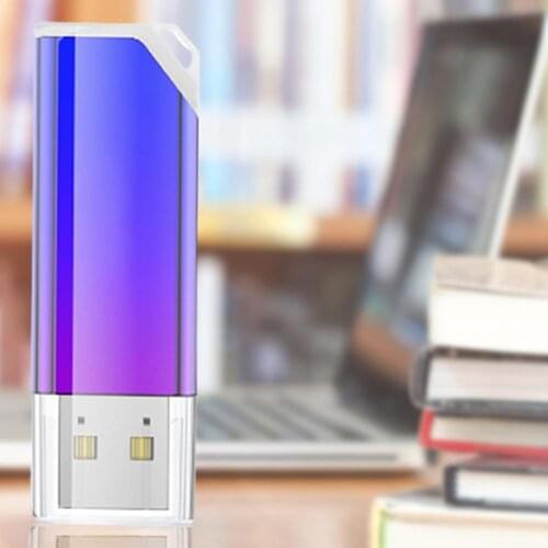 USB 2.0 8GB/16GB/32GB/64GB/128GB USB Multi-color Shockproof Electric Sloping Tail Metal Flash Drive for Computer