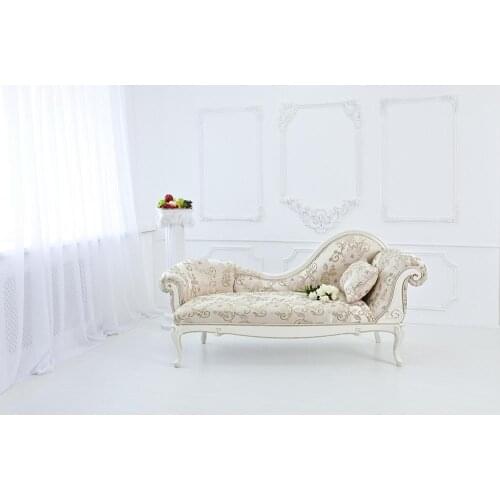 White Room Curtain Vintage Sofa Photography Background Vinyl Backdrop for Children Baby Toy Portrait Pets Photocall Fond Photo