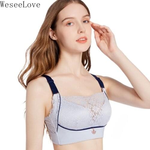 WeseeLove 75-115 Sexy Tube Bra Lace Luxury Lovely Beauty Push Up High Quality Lingerie Small Size Thick Pad Plus Size thin