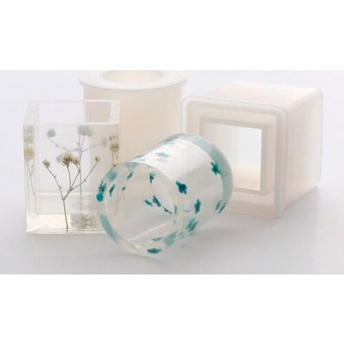 New 1PCS Big Pendants Craft DIY Transparent UV Pen Holder Little Vase Resin Liquid Silicone Combination Molds for Handicrafts