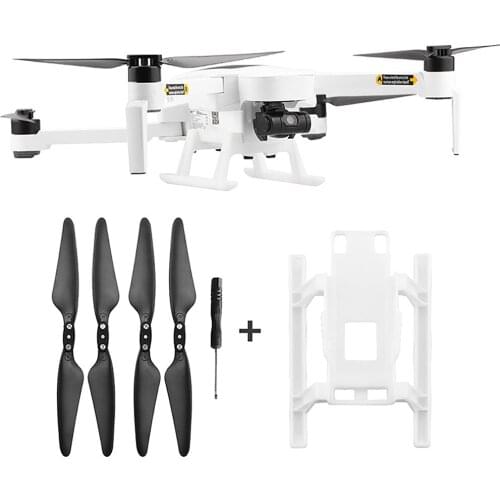 2Pair Propeller & Quick Release Heightened Landing Gear for Hubsan Zino H117S Drone Height Extender Foot Protector Stand Support