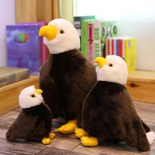 20/30/40cm Simulation Bald Eagle Bird Plush Toy Cute Stuffed & Plush Animals Doll Kids Toys Gift Home Decor Crafts