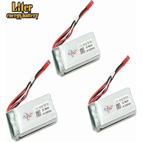 3PCS 7.4V 1600mAh 25c Lipo battery For FT009 RC Boat speedboat 12428 battery Lipo 2S 7.4 V 1600 mah 903462 2S JST SM KET T PLUG