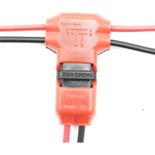 5PCS 1/T type 1pin/2pin Scotch Lock Quick Splice Wire Connectors for Terminals Crimp Electrical Car Audio 24-18AWG Wire Set