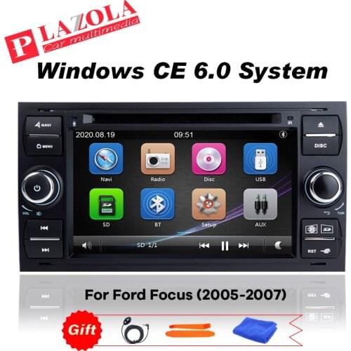 7 INCH Car DVD Radio Multimedia Player for Ford Focus 2 Fiesta C-Max S-Max Fusion Transit Kuga 2005-2007 Navigation Bluetooth