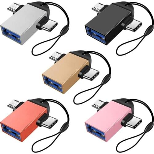2 in 1 USB3.0 to TYPEC OTG Data Adapter Black/ Gold/ Pink/ Red/ Silver Fast Computer Accessories TYPEC Adapter