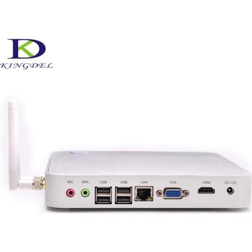 Fanless mini pc Intel Celeron 1037U 1.8GHz dual core Desktop Computer, 2GB RAM 128GB SSD low consumption HTPC 6*USB Port