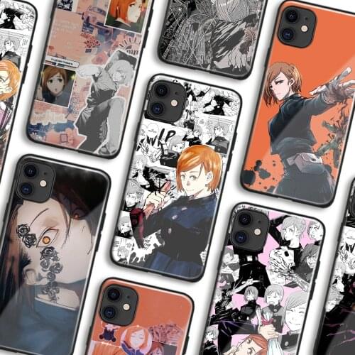 Nobara Kugisaki Jujutsu Kaisen Manga Phone Cases For iPhone 11 12 Mini Pro XS Max 6s X XR 6 7 8 Plus SE Soft Shell Glass Cover