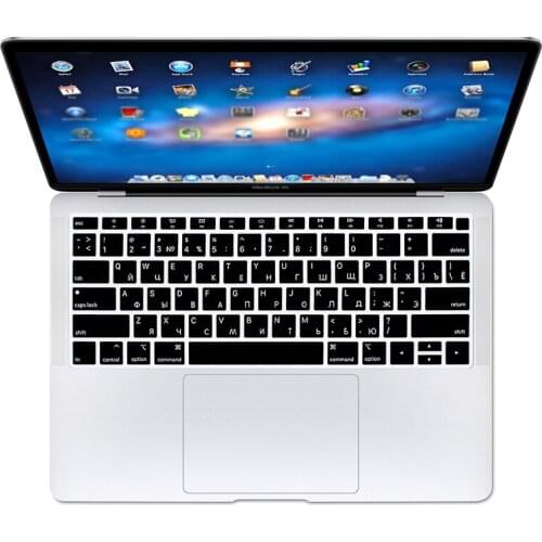 For MacBook New Air 13" 2018 model A1932 with Touch ID Spanish French Arabic Japanese Silicone Keyboard Cover Protector