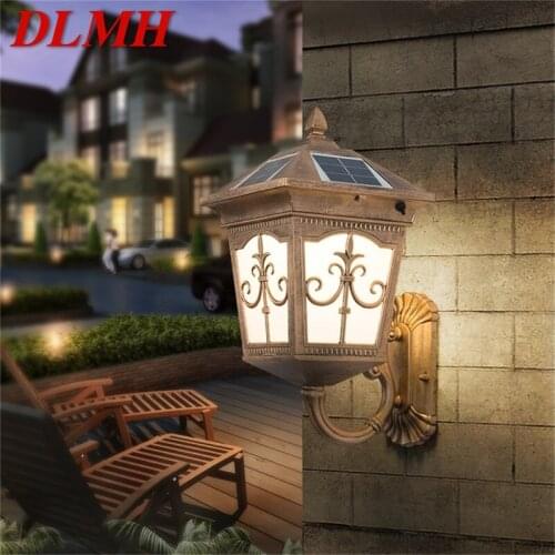 DLMH Outdoor Wall Led Light Solar Patio Modern Sconce LED Waterproof Lighting For Porch Balcony Courtyard Villa