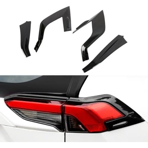 For Toyota RAV4 2019 2020 ABS Chrome Rear Lamp Taillight Cover Frame Trim Accessories
