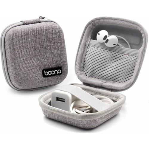 EVA Oxford Hard Zipper Mini Earbuds Earphone Case BlueBuds Case In-ear Bluetooth Earphone Bag Charger Head Organizer