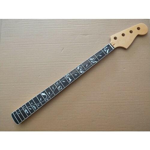 High-grade Jazz bass style guitar neck maple 20 fret Rosewood fingerboard Vine inlay parts