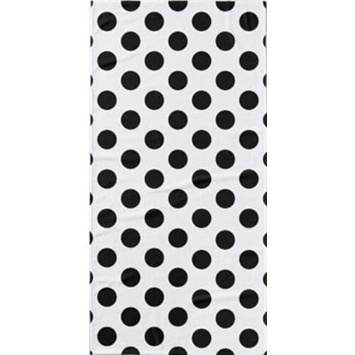 Classic Black and White Polka Dot Face Bath Towel Elegant Nordic Geometric Beach Travel Towels Women Spa Swimming Towel Gifts