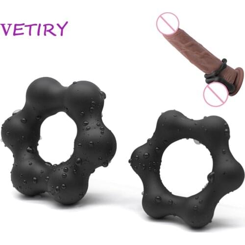 VETIRY Penis Ring, Male Penis Enlargement Adult Sex Toys Masturbator for Men Ejaculation Delay,Reusable Delayed Ring, Cock Ring